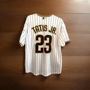 Nike San Diego Padres Fernando Tatis Jr. White Home Replica Player Jersey Mens L